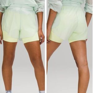 LULULEMON NWT STEP OUT HIGH RISE SHORTS IN OCEAN AIR LAYERING SHORT LIGHTWEIGHT